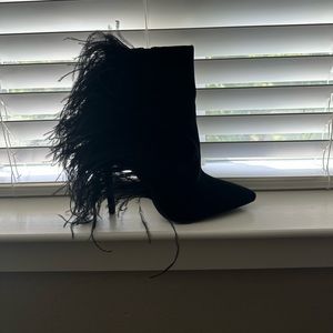 Brand new Jeffrey Campbell feather heel boots